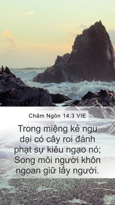 Châm Ngôn 14:3 VIE Bible Verse Image