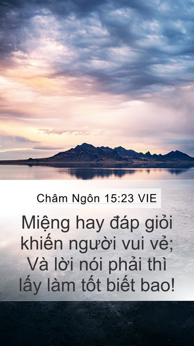 Châm Ngôn 15:23 VIE Bible Verse Image