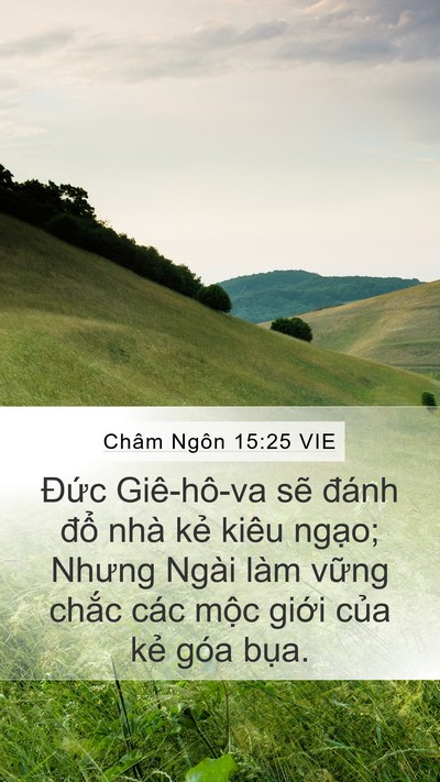 Châm Ngôn 15:25 VIE Bible Verse Image