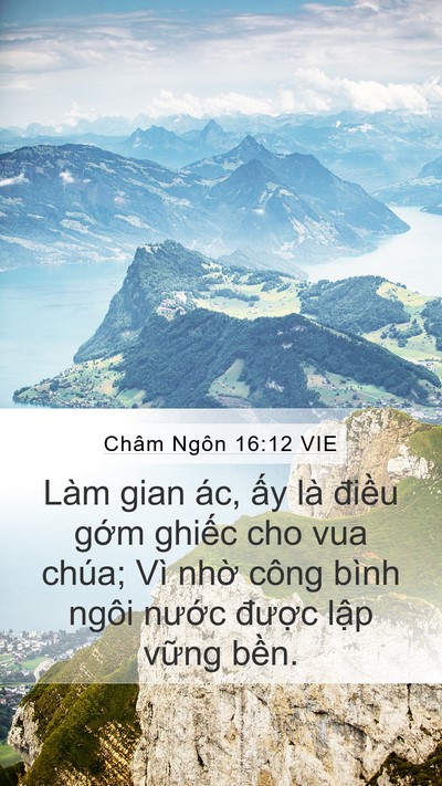 Châm Ngôn 16:12 VIE Bible Verse Image