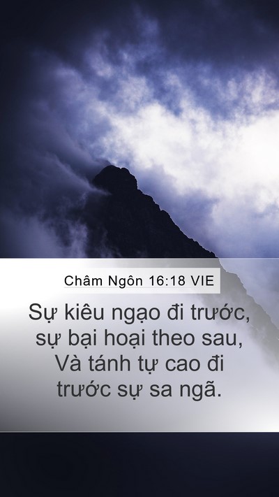 Châm Ngôn 16:18 VIE Bible Verse Image