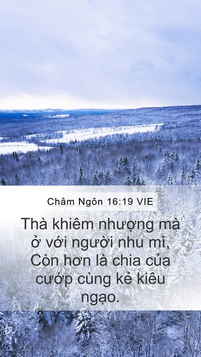 Châm Ngôn 16:19 VIE Bible Verse Image