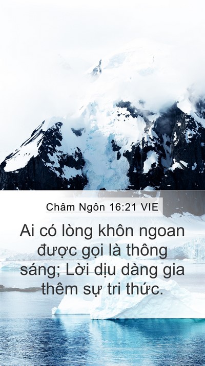 Châm Ngôn 16:21 VIE Bible Verse Image