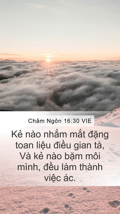 Châm Ngôn 16:30 VIE Mobile Phone Wallpaper - Kẻ nào nhắm mắt đặng toan liệu - Mobile Bible Verse Wallpaper