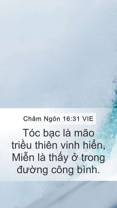 Châm Ngôn 16:31 VIE Bible Verse Image