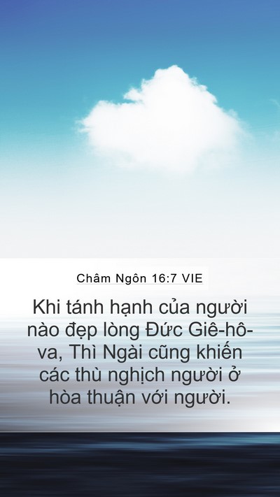 Châm Ngôn 16:7 VIE Bible Verse Image