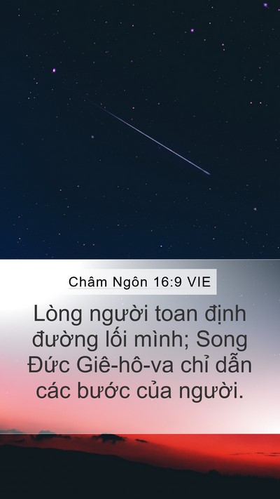 Châm Ngôn 16:9 VIE Bible Verse Image