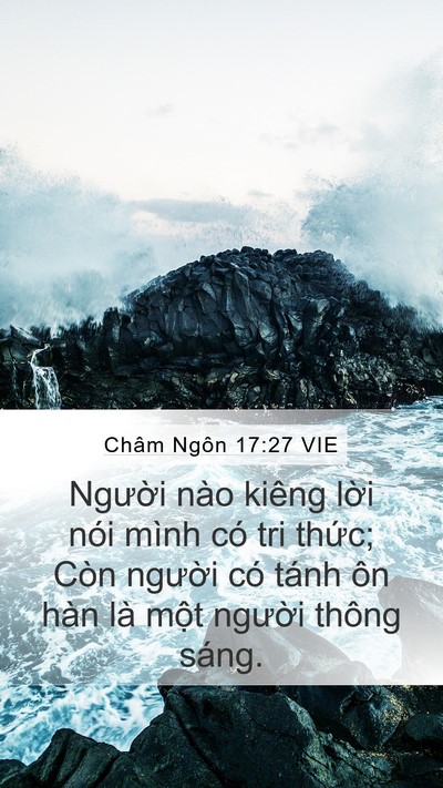 Châm Ngôn 17:27 VIE Bible Verse Image