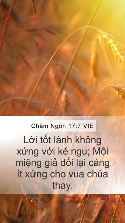 Châm Ngôn 17:7 VIE Bible Verse Image