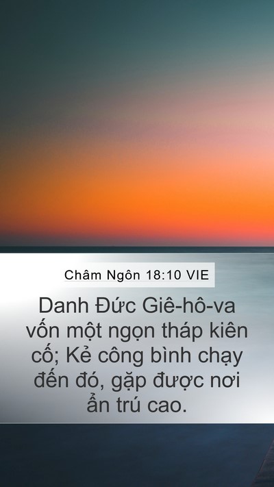 Châm Ngôn 18:10 VIE Bible Verse Image