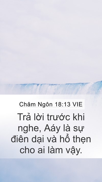 Châm Ngôn 18:13 VIE Bible Verse Image
