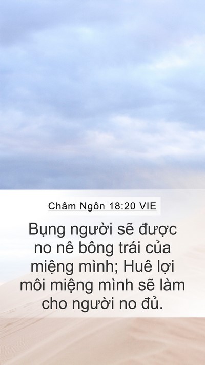 Châm Ngôn 18:20 VIE Bible Verse Image