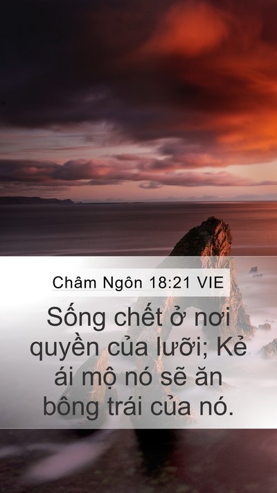 Châm Ngôn 18:21 VIE Bible Verse Image