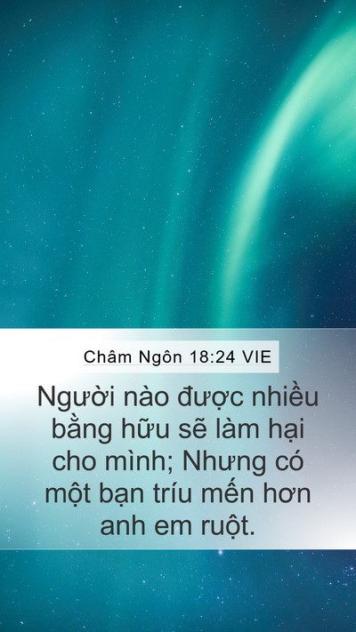 Châm Ngôn 18:24 VIE Bible Verse Image