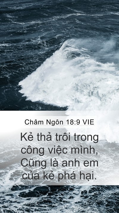 Châm Ngôn 18:9 VIE Bible Verse Image