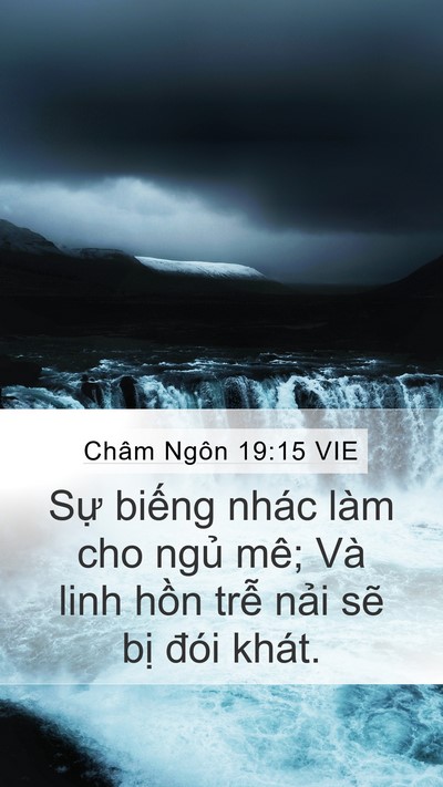 Châm Ngôn 19:15 VIE Bible Verse Image