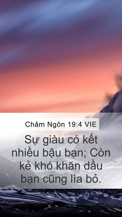 Châm Ngôn 19:4 VIE Bible Verse Image