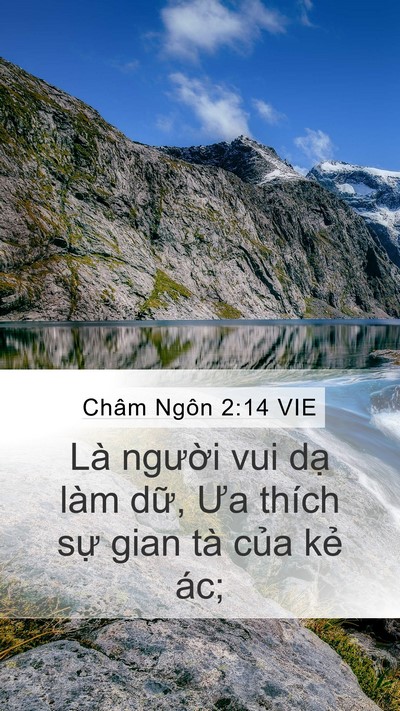 Châm Ngôn 2:14 VIE Bible Verse Image