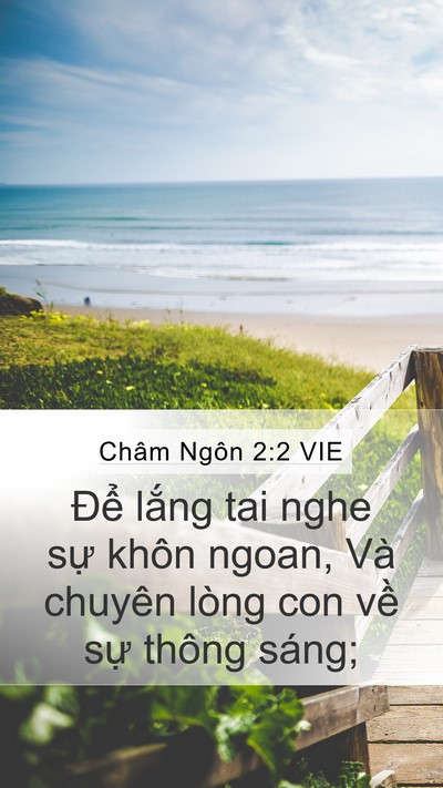 Châm Ngôn 2:2 VIE Bible Verse Image