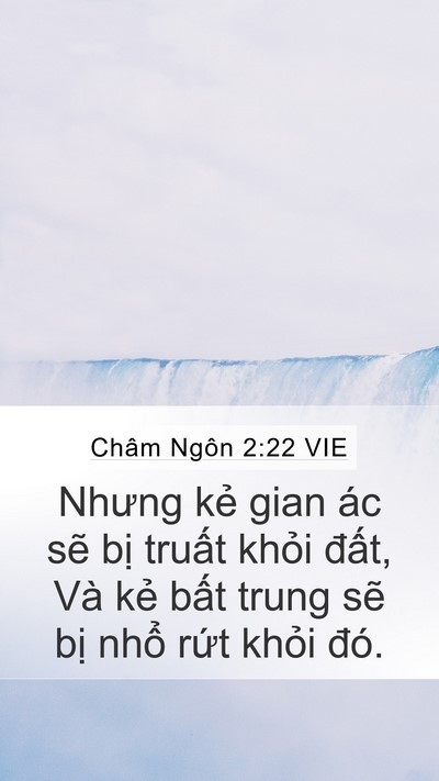 Châm Ngôn 2:22 VIE Bible Verse Image