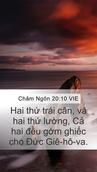 Châm Ngôn 20:10 VIE Bible Verse Image