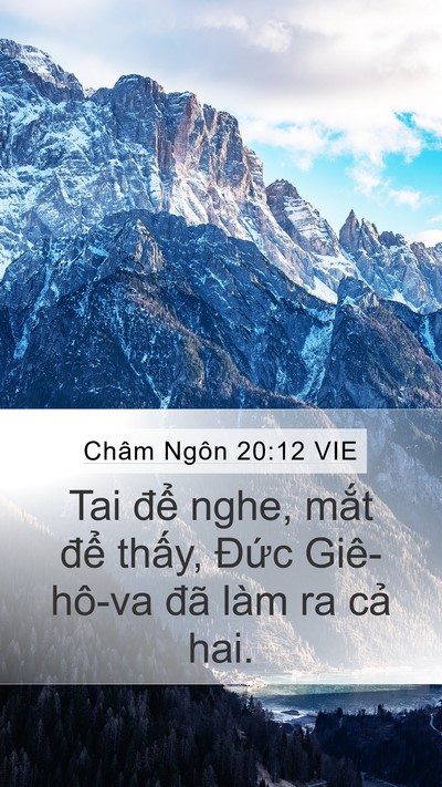 Châm Ngôn 20:12 VIE Bible Verse Image