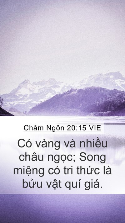 Châm Ngôn 20:15 VIE Bible Verse Image