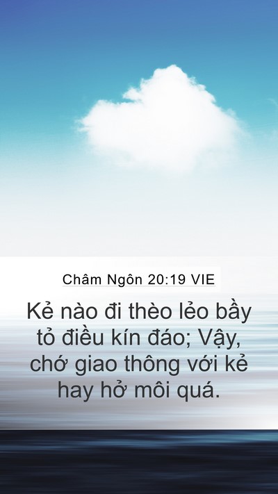Châm Ngôn 20:19 VIE Bible Verse Image