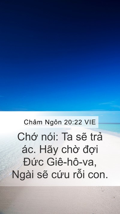 Châm Ngôn 20:22 VIE Bible Verse Image