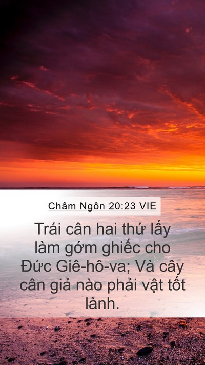Châm Ngôn 20:23 VIE Bible Verse Image