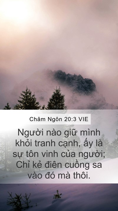 Châm Ngôn 20:3 VIE Bible Verse Image