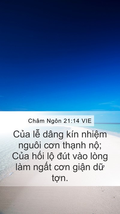Châm Ngôn 21:14 VIE Bible Verse Image