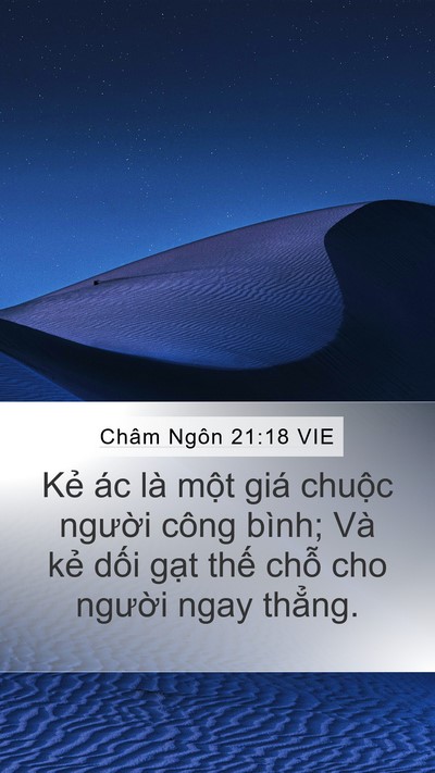 Châm Ngôn 21:18 VIE Bible Verse Image