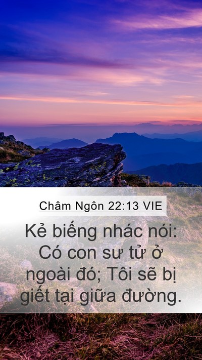 Châm Ngôn 22:13 VIE Bible Verse Image