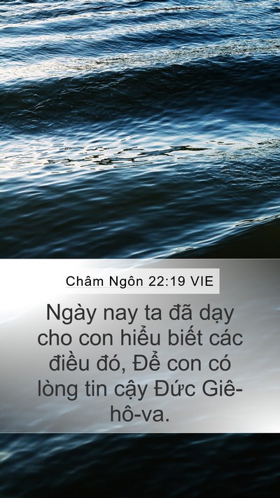 Châm Ngôn 22:19 VIE Bible Verse Image