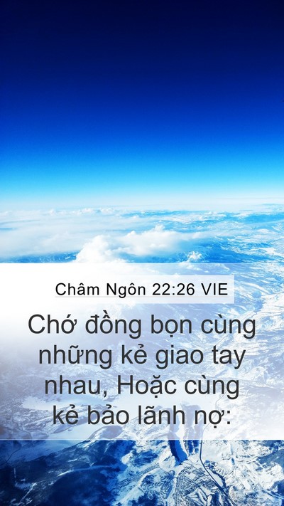 Châm Ngôn 22:26 VIE Bible Verse Image