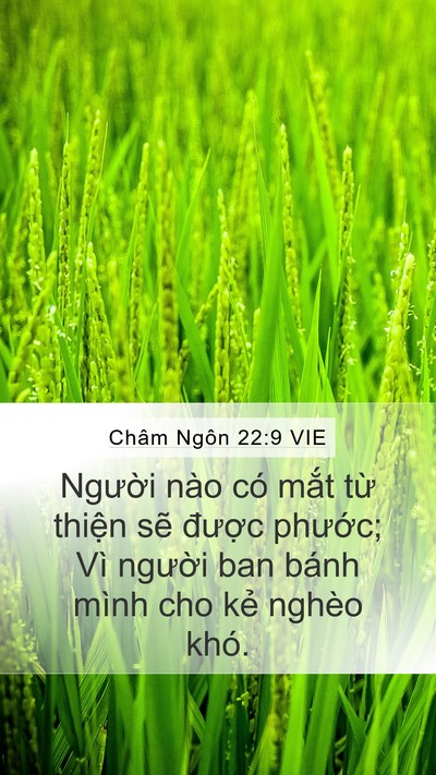 Châm Ngôn 22:9 VIE Bible Verse Image