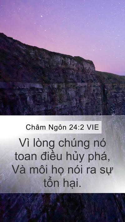 Châm Ngôn 24:2 VIE Bible Verse Image