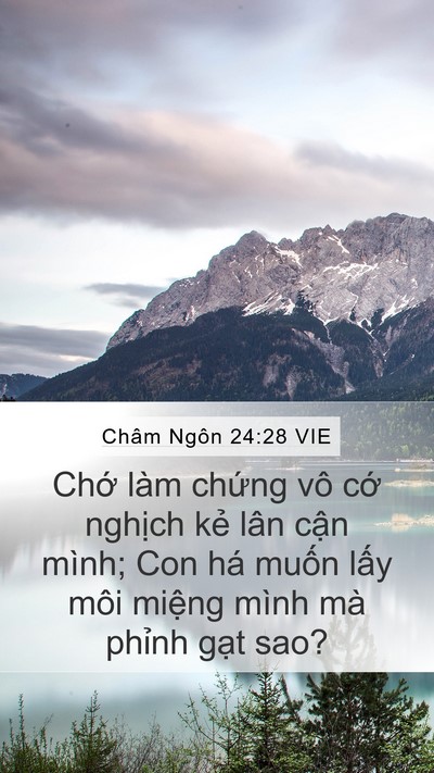 Châm Ngôn 24:28 VIE Bible Verse Image