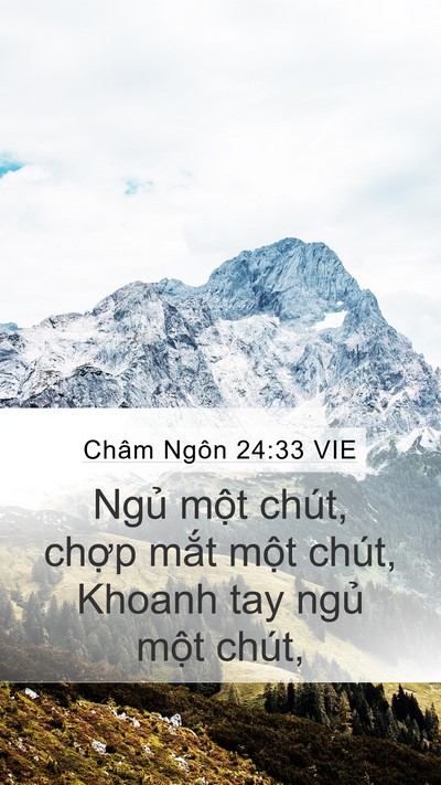 Châm Ngôn 24:33 VIE Bible Verse Image