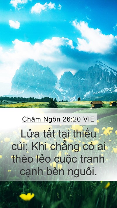 Châm Ngôn 26:20 VIE Bible Verse Image