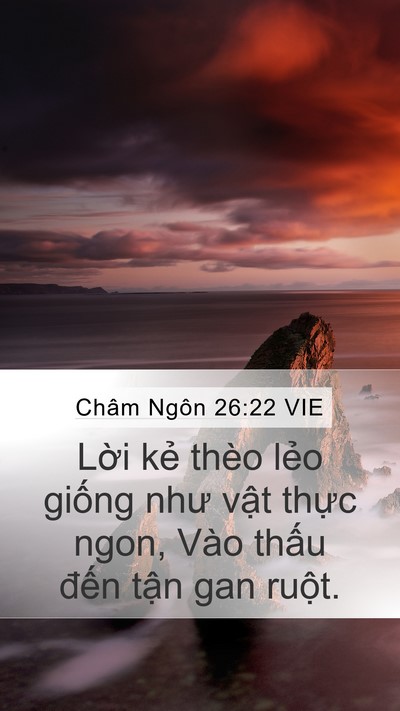 Châm Ngôn 26:22 VIE Bible Verse Image