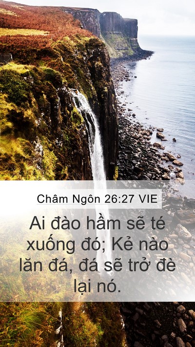 Châm Ngôn 26:27 VIE Bible Verse Image