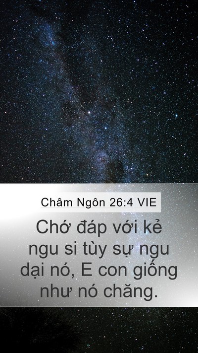 Châm Ngôn 26:4 VIE Bible Verse Image