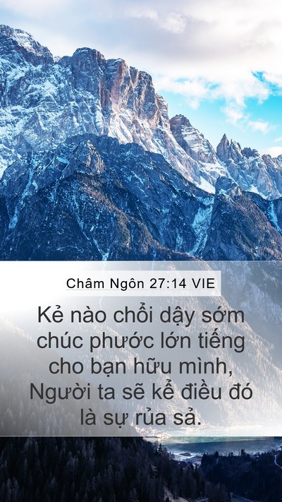 Châm Ngôn 27:14 VIE Bible Verse Image