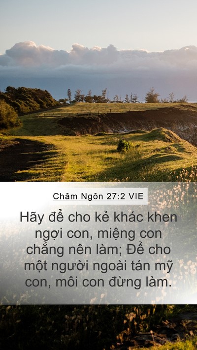 Châm Ngôn 27:2 VIE Bible Verse Image