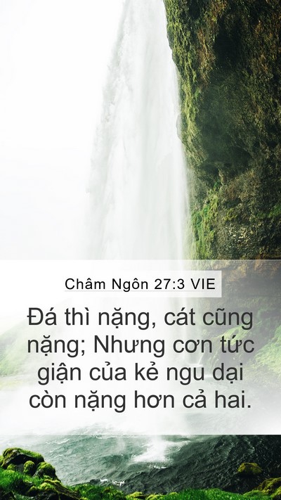 Châm Ngôn 27:3 VIE Bible Verse Image