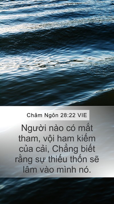 Châm Ngôn 28:22 VIE Bible Verse Image