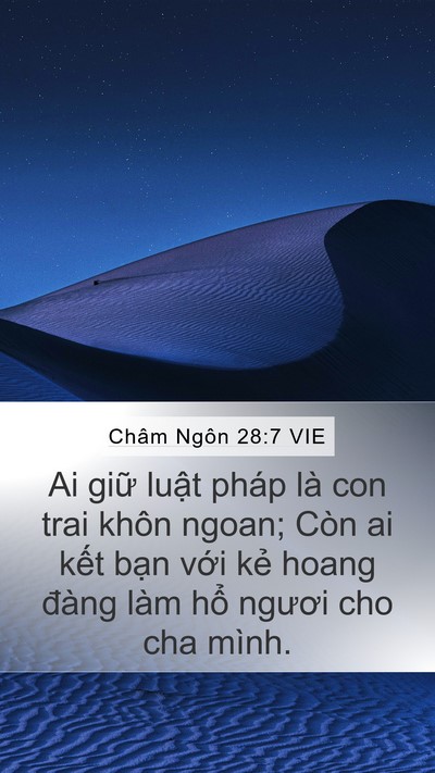 Châm Ngôn 28:7 VIE Bible Verse Image