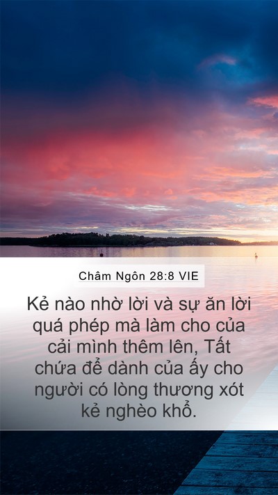 Châm Ngôn 28:8 VIE Bible Verse Image